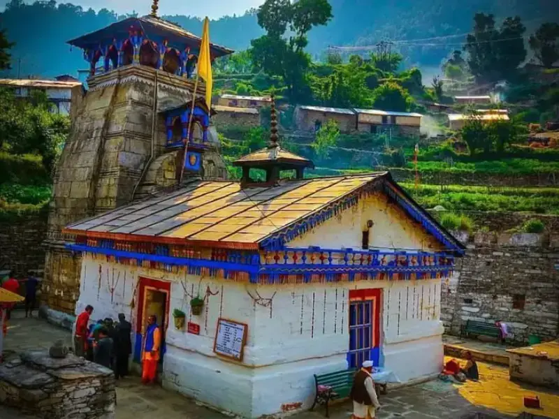 a view of Triyuginarayan Temple know as Best Places to visit near Kedarnath Temple